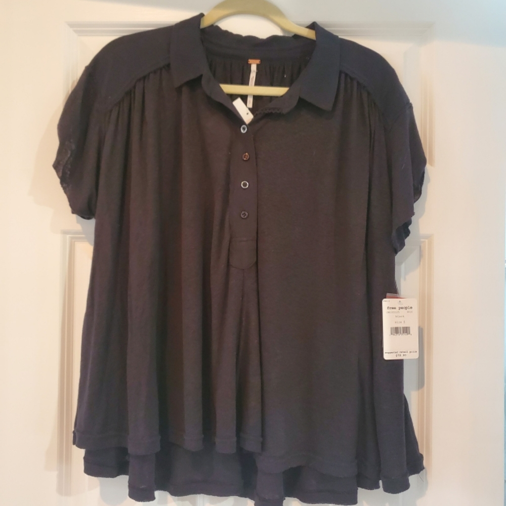 Free People Flowy Colored Blouse